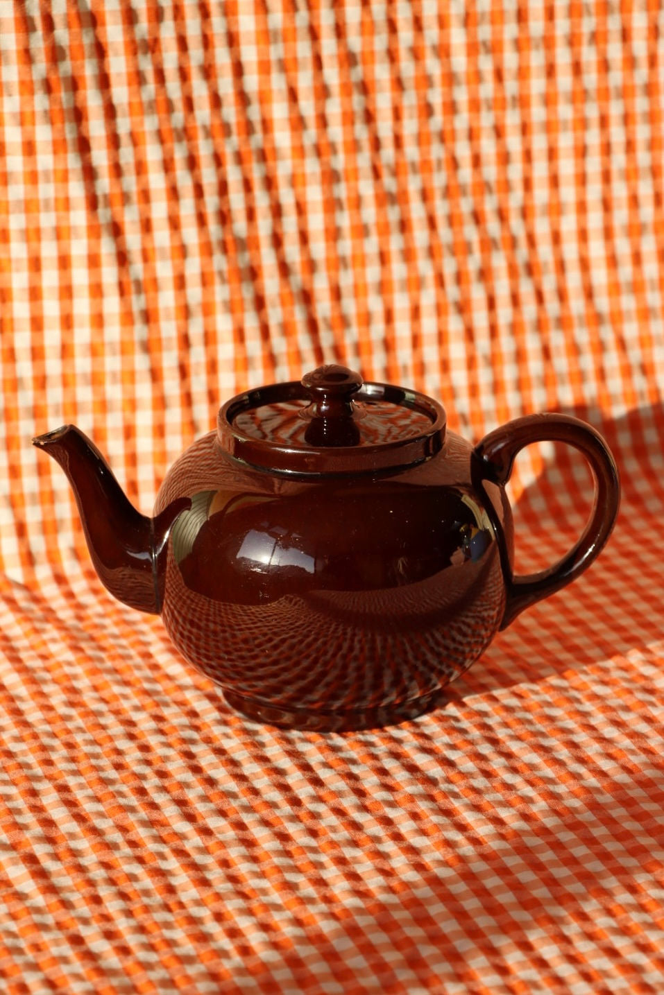 Cozy Brown Tea Pot