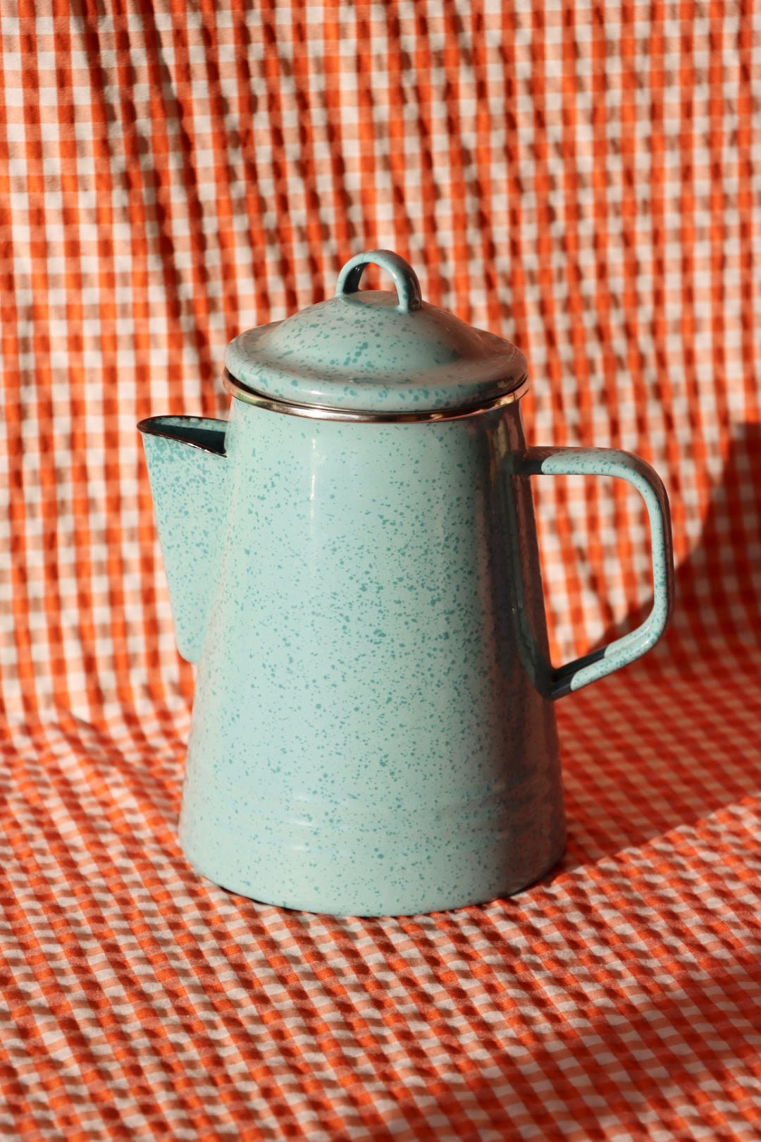 Large Enamel Speckle Tea Pot