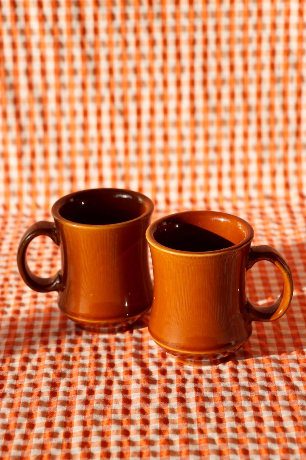 70s Brown Mug Set