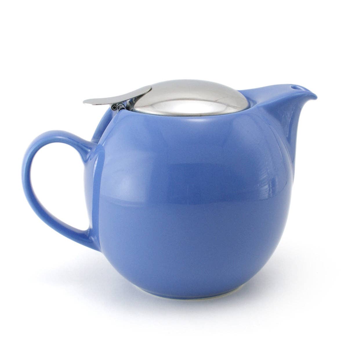Large Round Ceramic Teapot in Blueberry