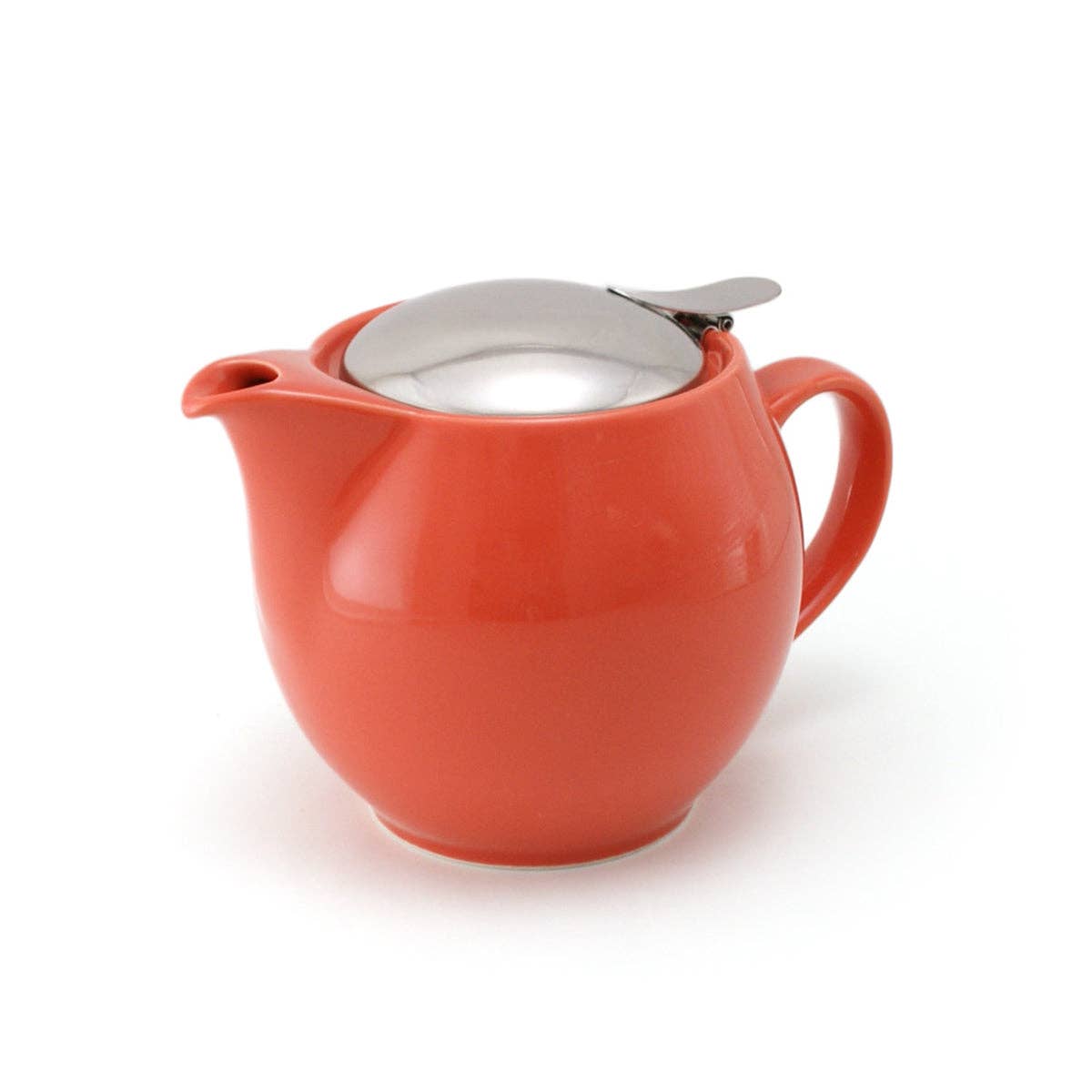 Small Round Ceramic Teapot in Carrot
