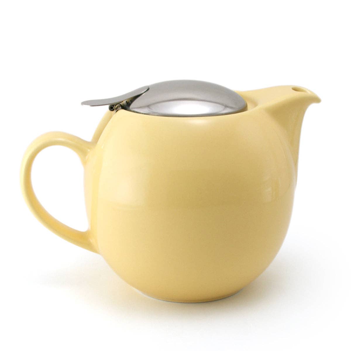 Large Round Ceramic Teapot in Banana