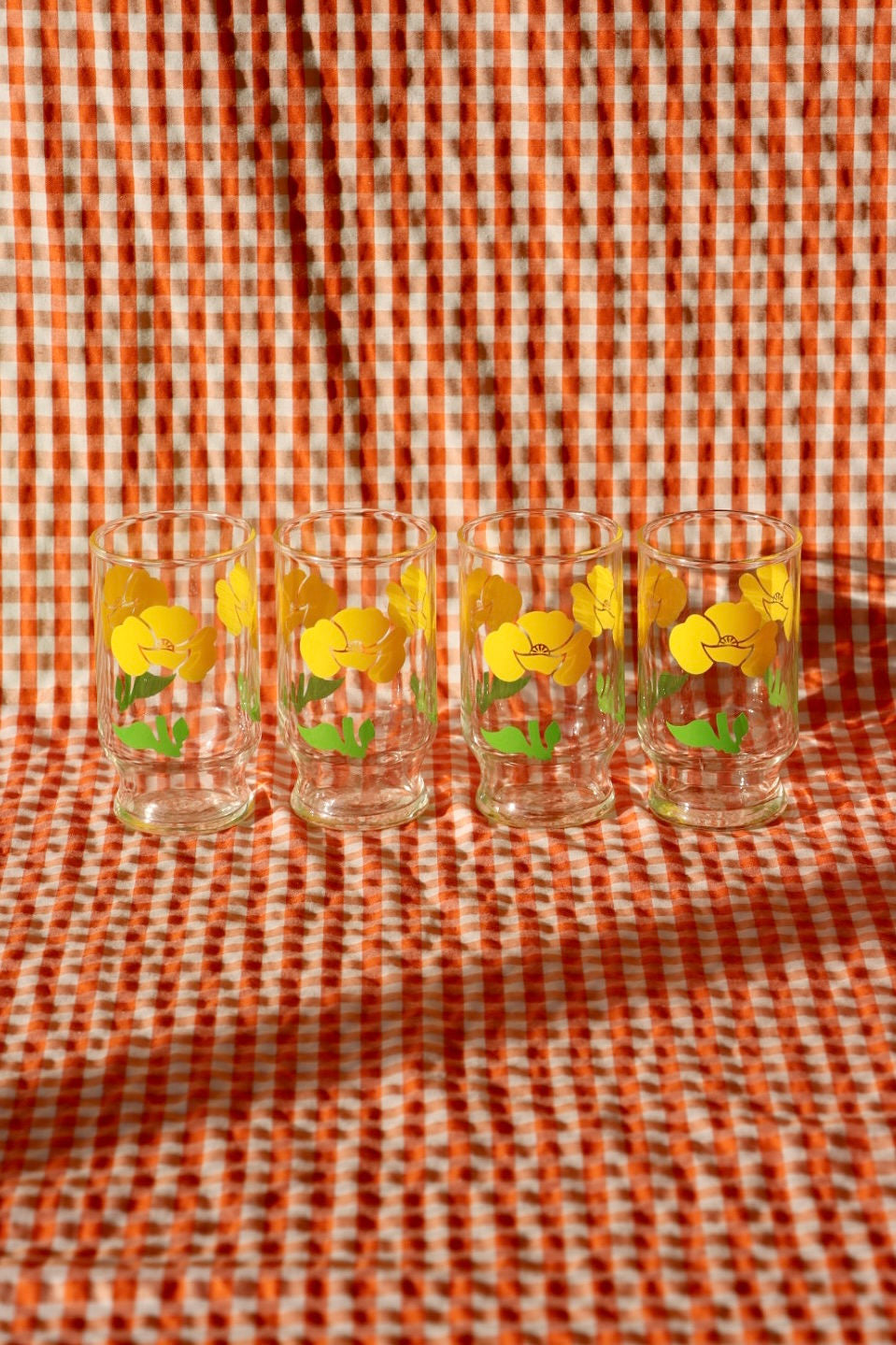 Yellow Flower Cup Set
