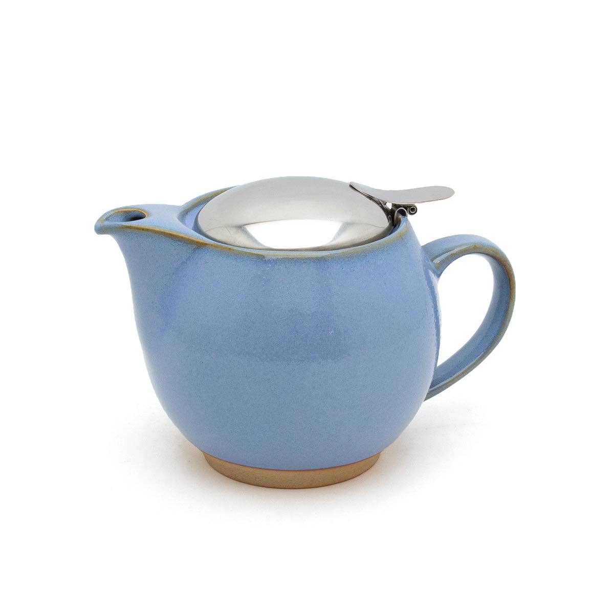 Small Round Ceramic Teapot in Hydrangea Blue