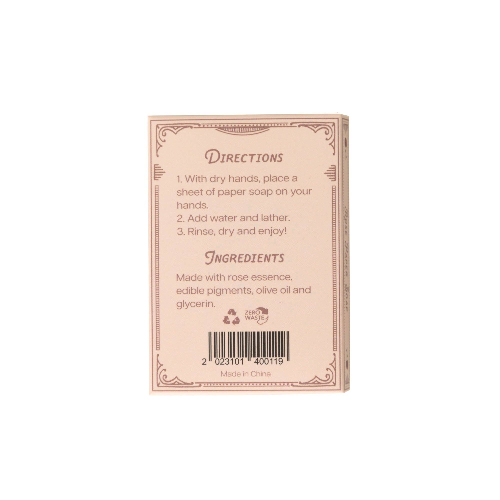 Travel Size Paper Soap – Rose