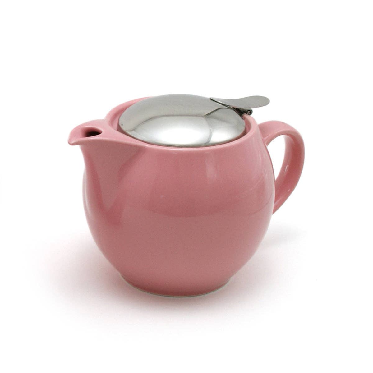Small Round Ceramic Teapot in Rose