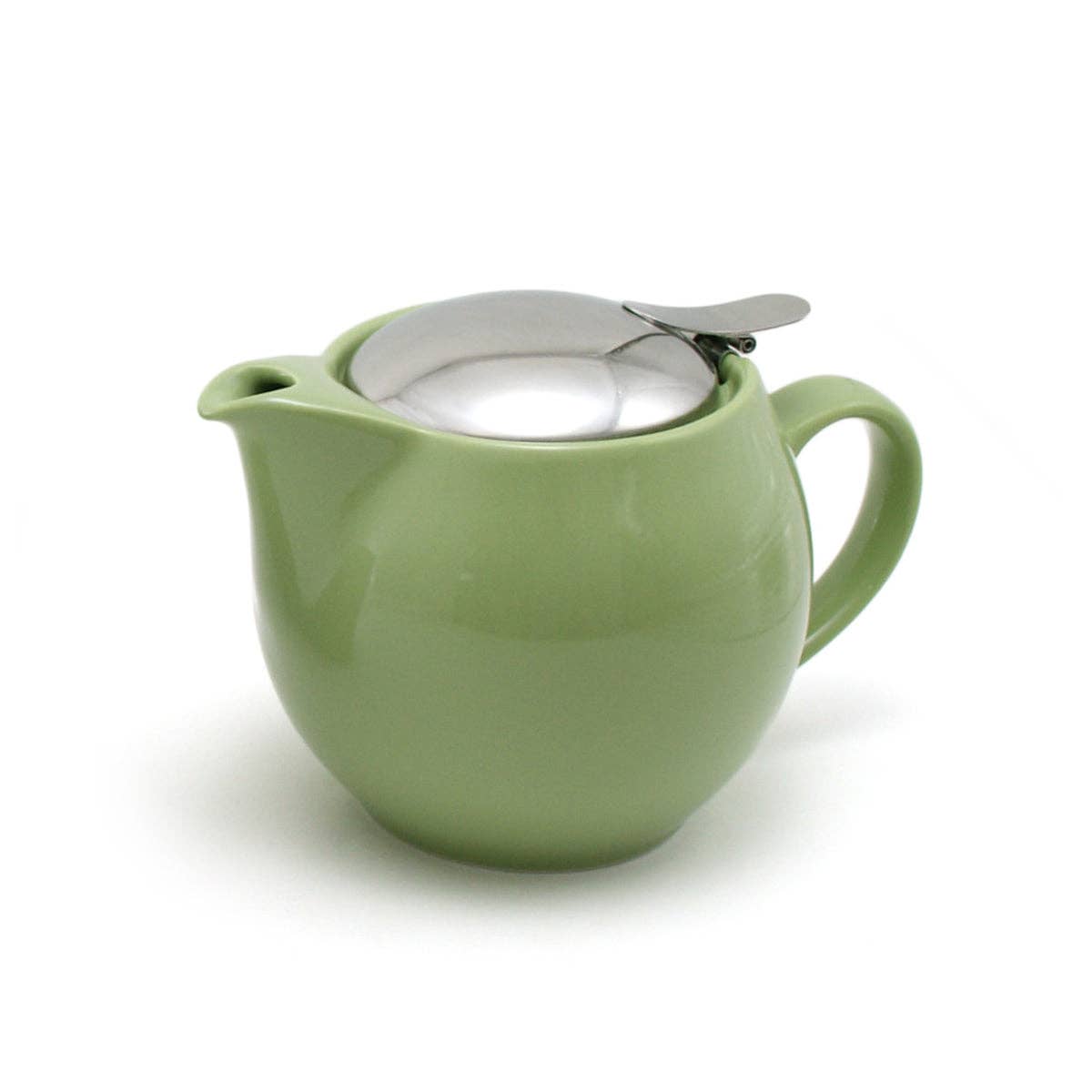 Small Round Ceramic Teapot in Artichoke