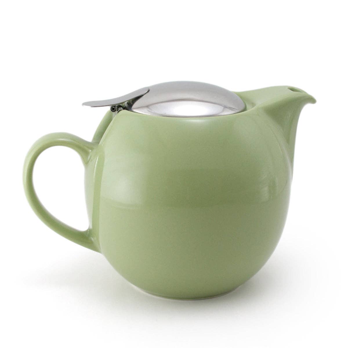 Large Round Ceramic Teapot in Artichoke