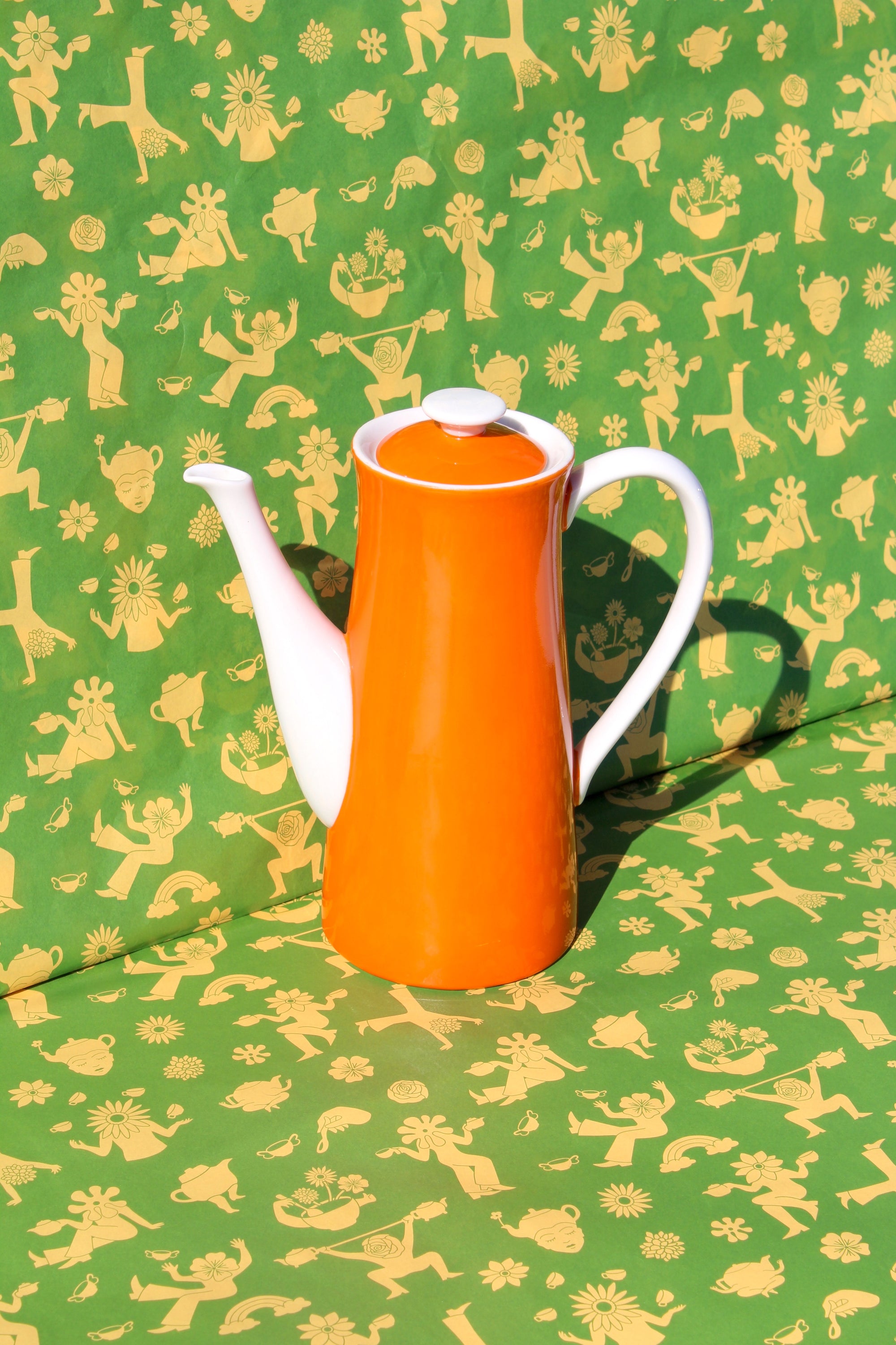 Orange Tea Pot